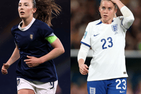 Scotland will face England at a sold out Stadium of Light this Friday in the UEFA Women's Nations League. Cr. Getty Images