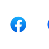 The old Facebook logo, left, with the new logo on the right. 