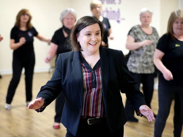 Comedian and Strictly Come Dancing Star Susan Calman launches the National Lottery Awards 2018 with a line dancing session alongside regulars who use the facility at Castlemilk Senior Centre in Glasgow.