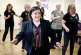 Comedian and Strictly Come Dancing Star Susan Calman launches the National Lottery Awards 2018 with a line dancing session alongside regulars who use the facility at Castlemilk Senior Centre in Glasgow.