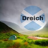 The Scots word “dreich” is typically used to describe damp, grey weather which is the meteorological norm for Scotland.