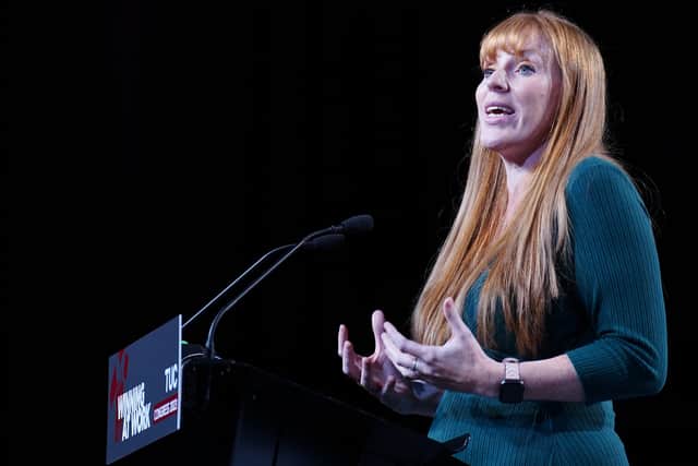 Deputy Labour Party leader Angela Rayner speaking at the TUC congress at the ACC Liverpool. Picture date: Tuesday September 12, 2023.