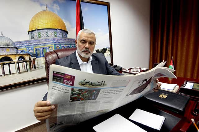 Ismail Haniyeh is the current Chairman of the Hamas Political Bureau.