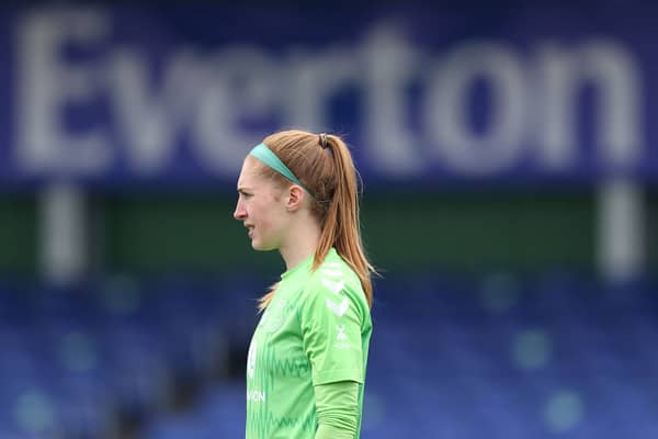 Sandy MacIver in action during her Everton days. Cr. Getty Images