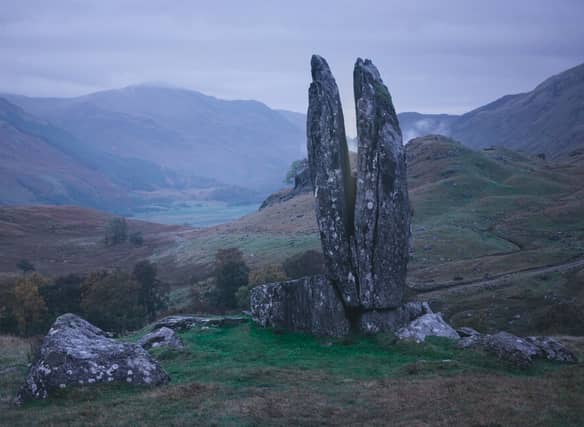 The curious rock formation, often known as just “the Praying Hands”, is nestled in the heart of one of Scotland’s most beautiful glens. (Photo: spodzone via Flickr)