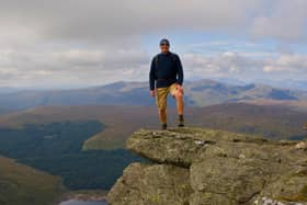 “Man standing on top of Ben Vorlich in Loch Lomond and The Trossachs National Park.” (jgshields)