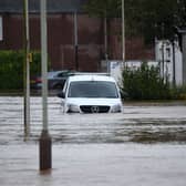 Brechin was under water on Friday after Storm Babet battered the country.