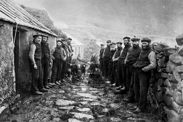 “St Kilda, the island in the Outer Hebrides, whose inhabitants are short of stores owing to storms.” (September 3, 1926)