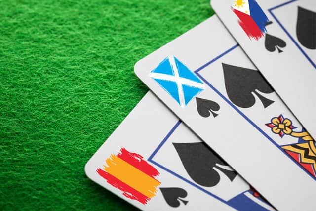 Just as multiple variations of cards belong to the same deck so to do multiple variations of dialects fall under the same lingual umbrella. Scottish Gaelic included.