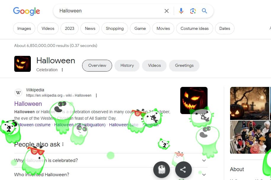 Google celebra Halloween com doodle e easter egg em busca - TecMundo