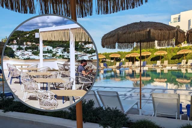 TUI Blue's hotel in Santo Tomas, Menorca, has plenty of poolside seating and deckchairs