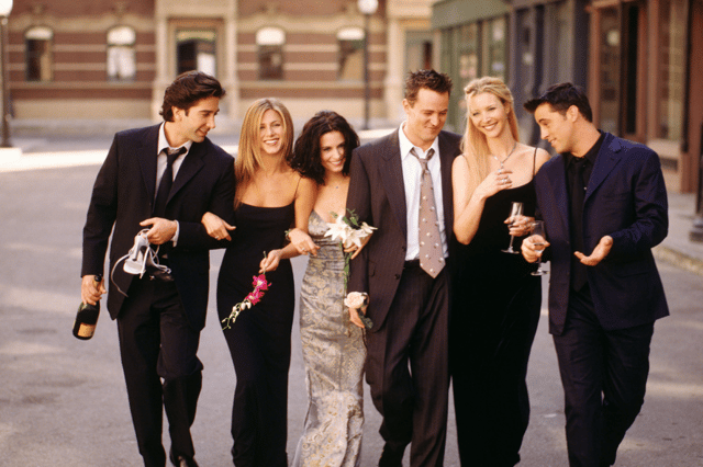 The main cast of Friends - David Schwimmer, Jennifer Aniston, Courtney Cox, Lisa Kudrow and Matt LeBlanc - have issued a joint statement after the death of their former co-star Mathew Perry. (Credit: Getty Images)
