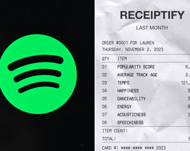 Spotify Receiptify allows you to generate a "receipt" of your most listened to music. 