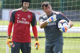 Rangers are ‘weighing up’ a move for former Arsenal goalkeeping coach Sal Bibbo. Cr: Getty Images.