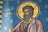 A mosaic in a church in Chile portraying Saint Andrew.