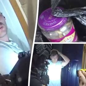 The dramatic moment a Birmingham gun gang who hid bullets in Patak's curry jar are arrested by armed police