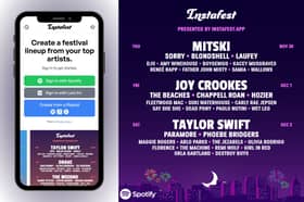 The Instafest app allows music fans to create their dream festival line up using listening data. 