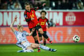 Nicola Docherty made her 50th international appearance for Scotland in the 1-1 draw with Belgium. Cr. Getty Images