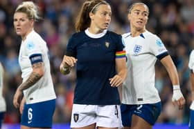 Rachel Corsie says Scotland are "fired up" ahead of tomorrow night's clash with England at Hampden Park. Cr. SNS Group.