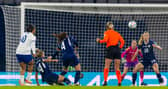 Lauren James scores England's third. Cr. Getty Images.