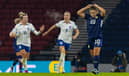 A dejected Kirsty Hanson turns away after Beth Mead put England 4-0 ahead in the first half. Cr. SNS Group.