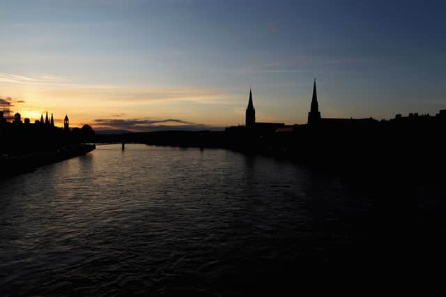 A general view of buildings next to the River Ness