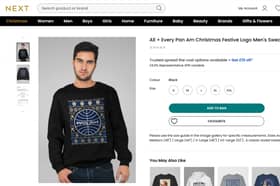 The "offensive" Pan Am jumper being sold by Next. 