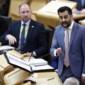 First Minister Humza Yousaf in the Scottish parliament 