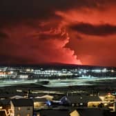The volcano near the Icelandic town of Grindavik has erupted after weeks of anticipation which saw residents evacuate from nearby villages. (Credit: AFP via Getty Images)