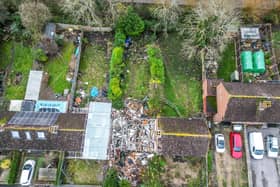 The scene of a gas explosion, nearly one year on in Hemmingway in Evesham, Worcestershire Picture: Emma Trimble / SWNS
