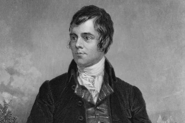 Scottish poet and writer of traditional Scottish folk songs Robert Burns.