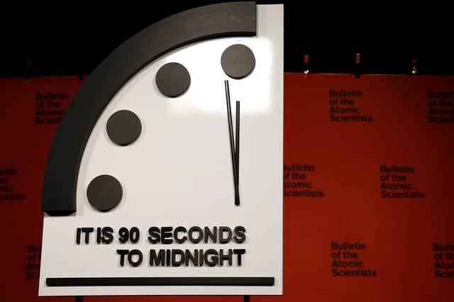 The 2023 Doomsday Clock. Image: Getty