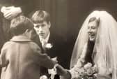 Brenda Page and Christopher Harrisson on their wedding day. Image: Rita Ling/Firecrest Films/BBC