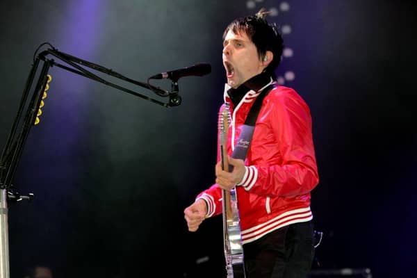 Matt Bellamy of Muse perfoming on the main stage at the Radio 1 Big Weekend in Dundee in 2006.