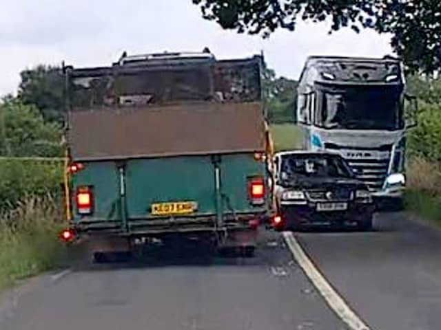 Footage of idiotic drivers caught on dash cams has been released by West Mercia Police Picture: West Mercia Police / SWNS