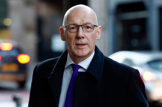 John Swinney arriving at the UK Covid Inquiry in Edinburgh