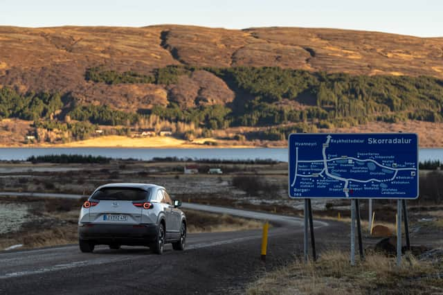 The Mazda MX-30 R-EV's unique take on the plug-in hybrid model extends the cars range to 400 miles with a 282.5mpg. Credit: David Smith