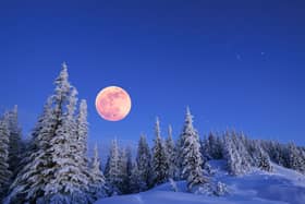 February's full moon is known as the Snow Moon.