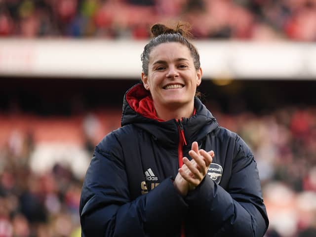 Jen Beattie has confirmed her departure from Arsenal. Cr. Getty Images.