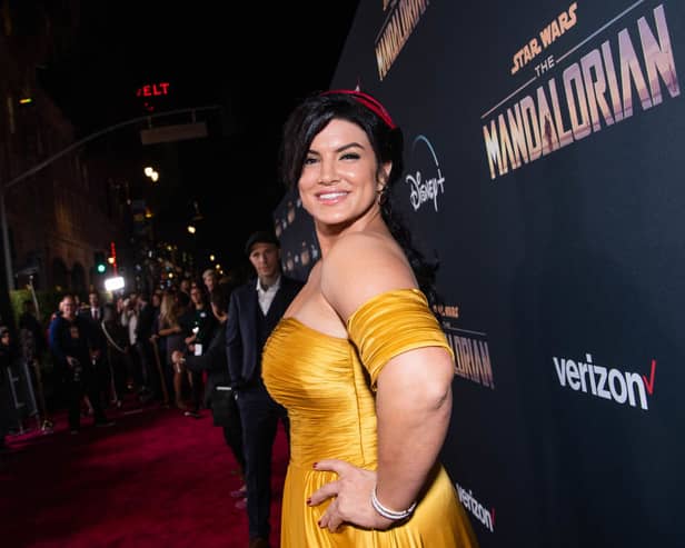 Gina Carano is filing a lawsuit against Disney and Lucasfilm following her sacking from popular TV series The Mandalorian. Cr. Getty Images.