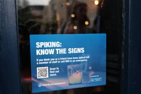 Drink spiking notice in a pub window (Photo: Yui Mok/PA Wire)