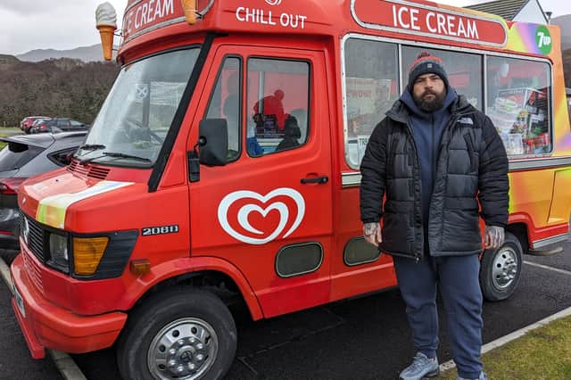 Andrew Feeney has received a "fantastic" response to his ice cream van selling groceries to locals on the Isle of Skye