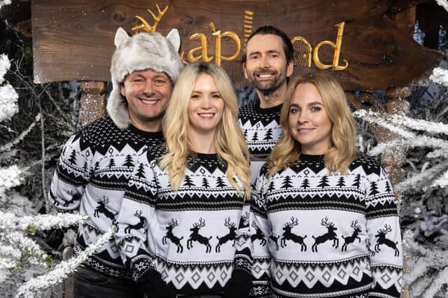 Michael Sheen, Anna Lundberg, David Tennant and Georgia Tennant. Image: Getty