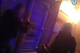 An arson in Villa Road, Lozells, Birmingham, saw officers help two people to safety.
Firearms officers who were out on patrol were the first on the scene after spotting the fire just before midnight on Sunday.
After alerting the fire service, officers entered the next-door building and led the occupants to safety.