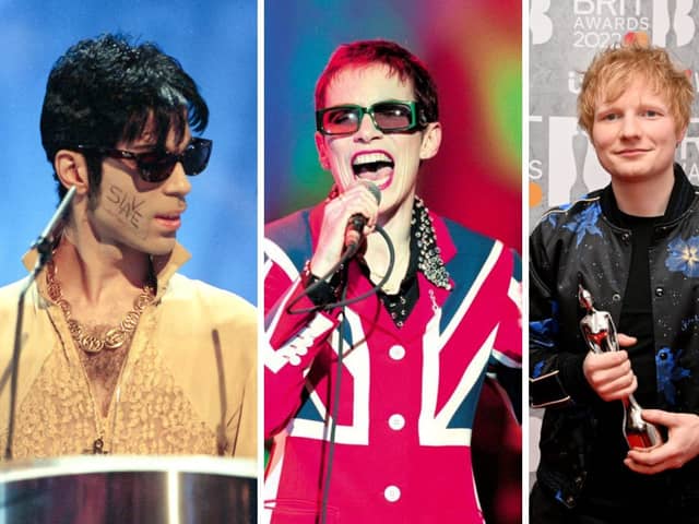 Three of the artists who have won at least seven Brit Awards.