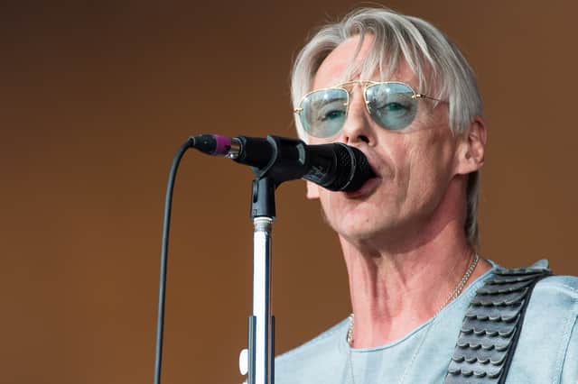 Paul Weller performs on the Pyramid Stage at the Glastonbury. Image: Getty