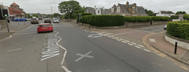 Junction of Braehead Road and Whitehouse Road in Edinburgh near where the collision happened.