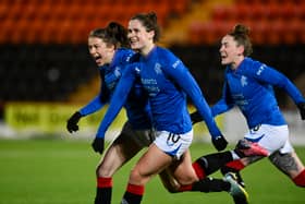 Rangers celebrate their 95th minute against Celtic. CR. SNS Group.