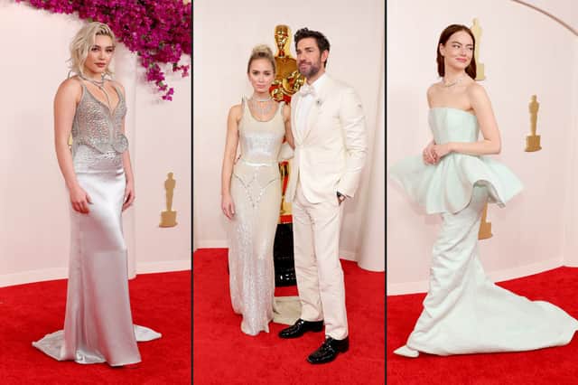 Florence Pugh, Emily Blunt, John Krasinski and Emma Stone are among the best dressed at the 2024 Oscars. Images: Getty