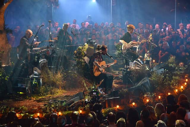 Simon Neil, James Johnston and Ben Johnston of Biffy Clyro performing. Image: Getty